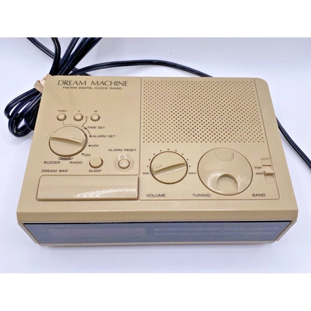 Vintage Sony Dream Machine ICF-C24 AM/FM Alarm Clock Radio Beige TESTED - Picture 2 of 7
